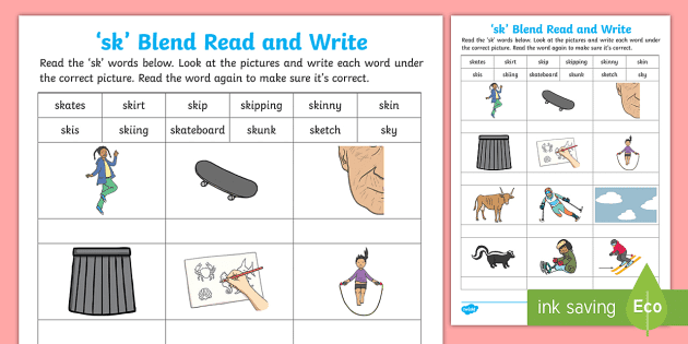 Sm words phonics worksheet phonics learning resources