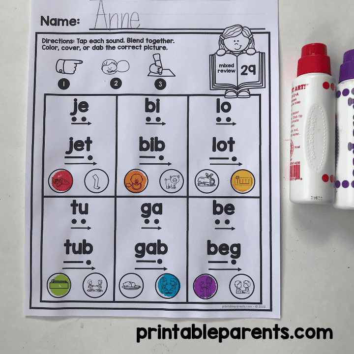 Color by blend worksheets