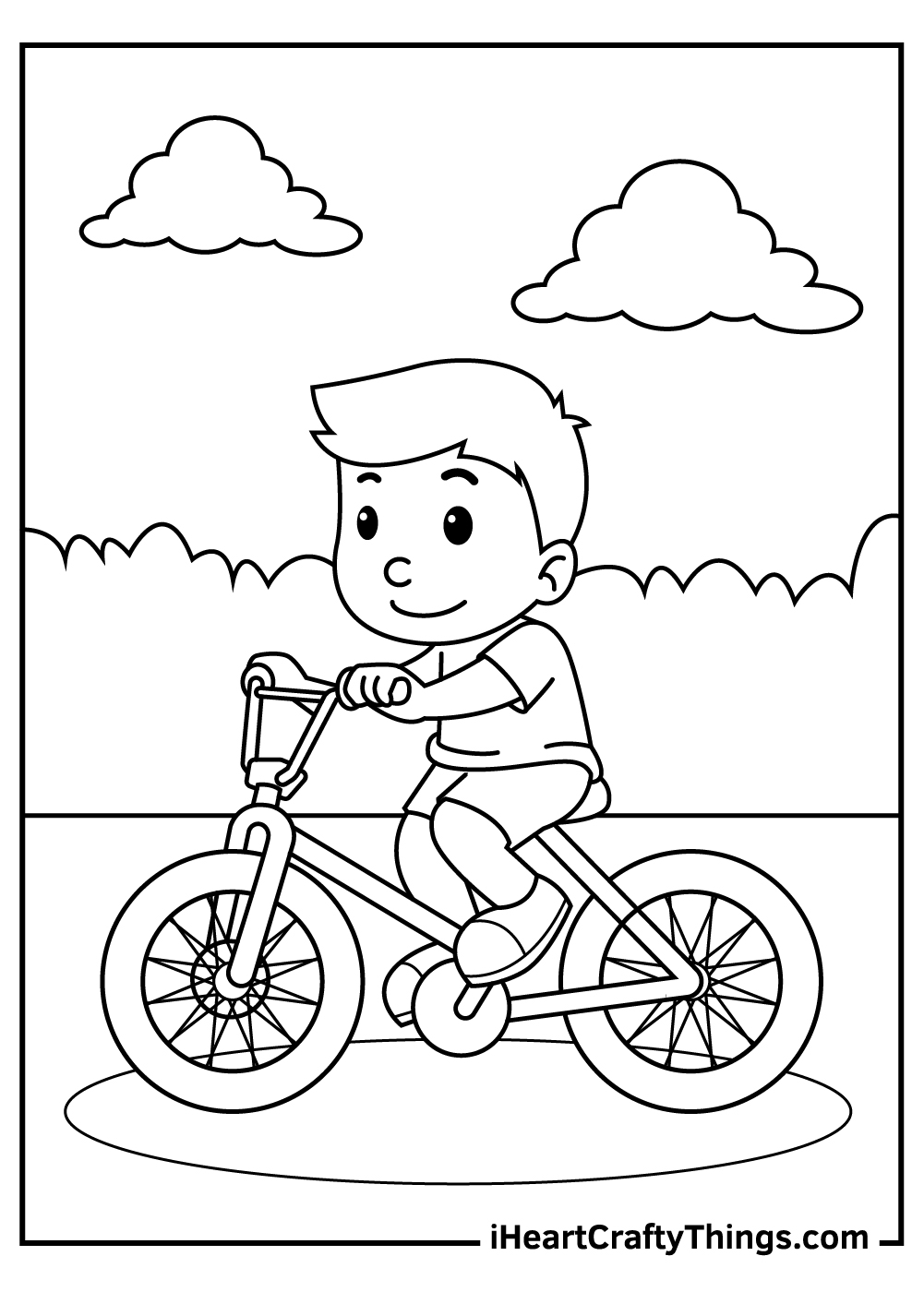 Bicycles coloring pages free printables