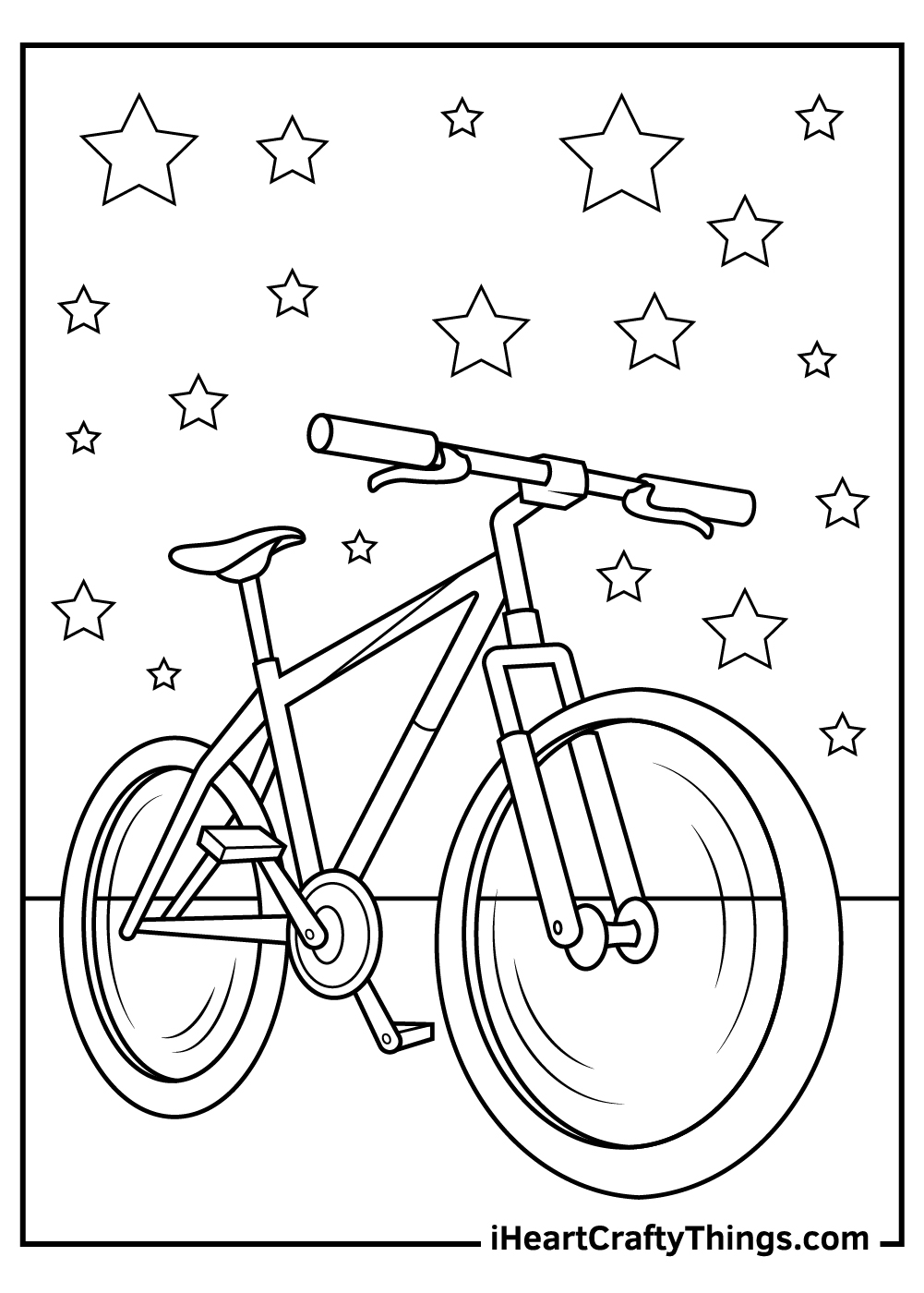 Bicycles coloring pages free printables