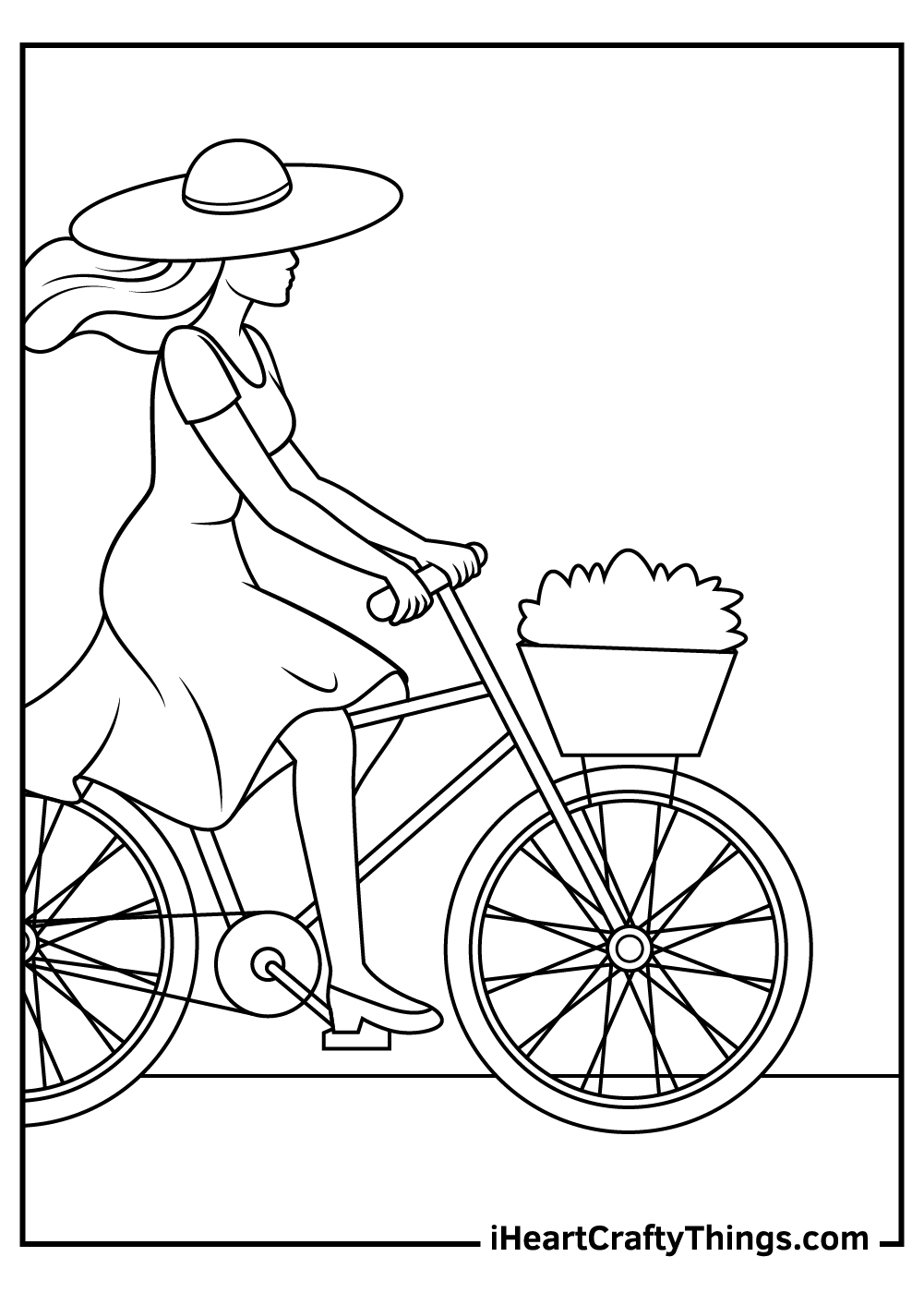 Bicycles coloring pages free printables