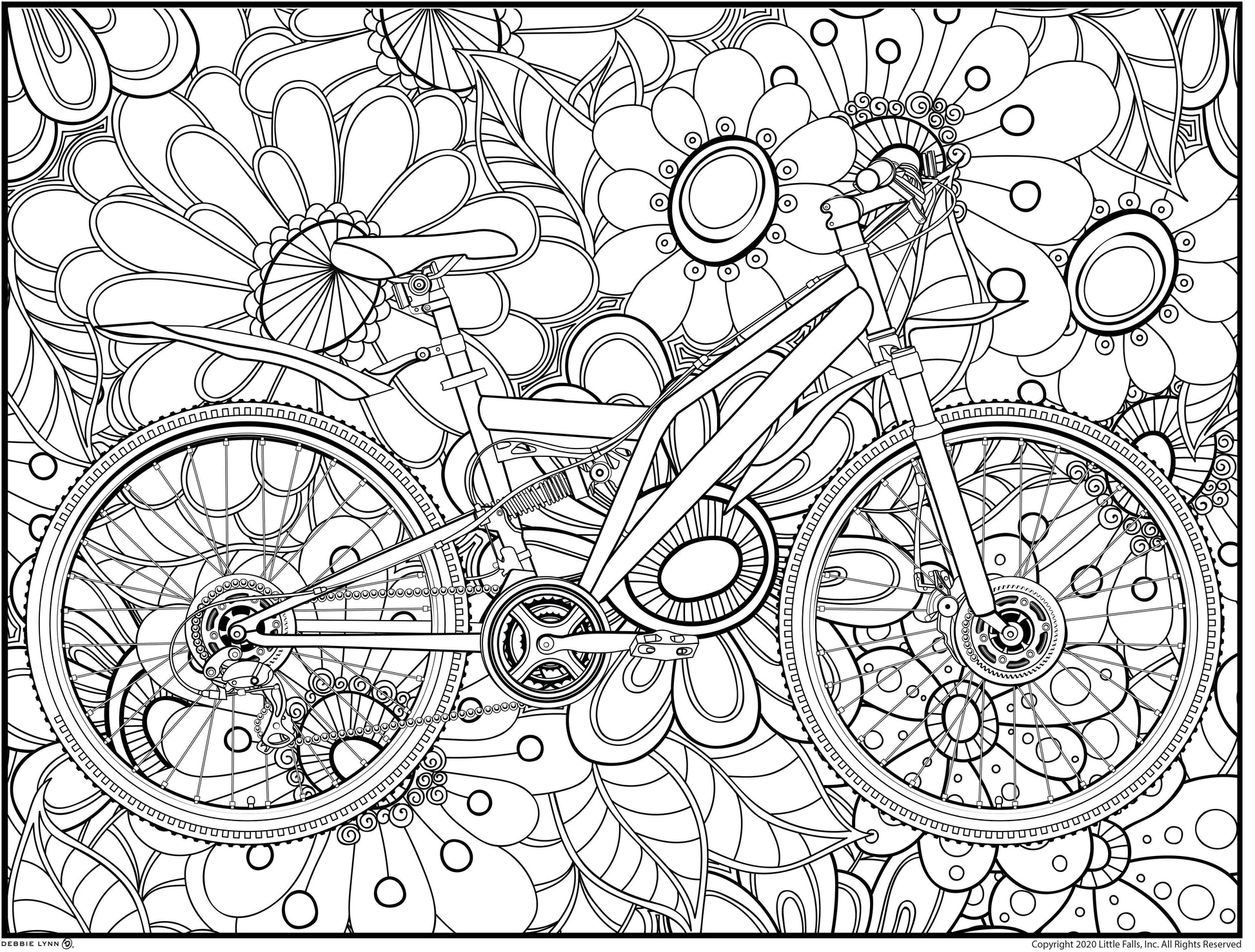 Bicycle personalized giant coloring poster x â debbie lynn