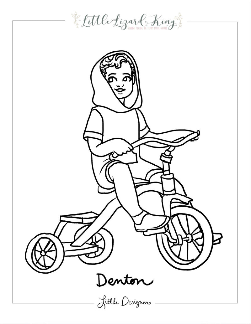 Denton baby coloring page â little lizard king