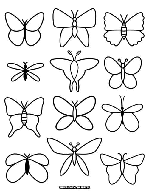 Butterfly coloring pages