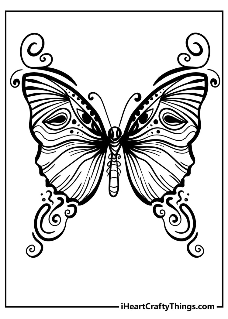 Free printable butterfly coloring pages