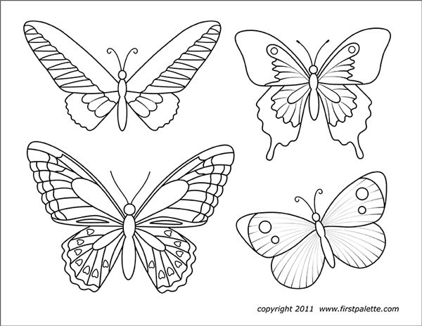 Beautiful butterfly coloring pages