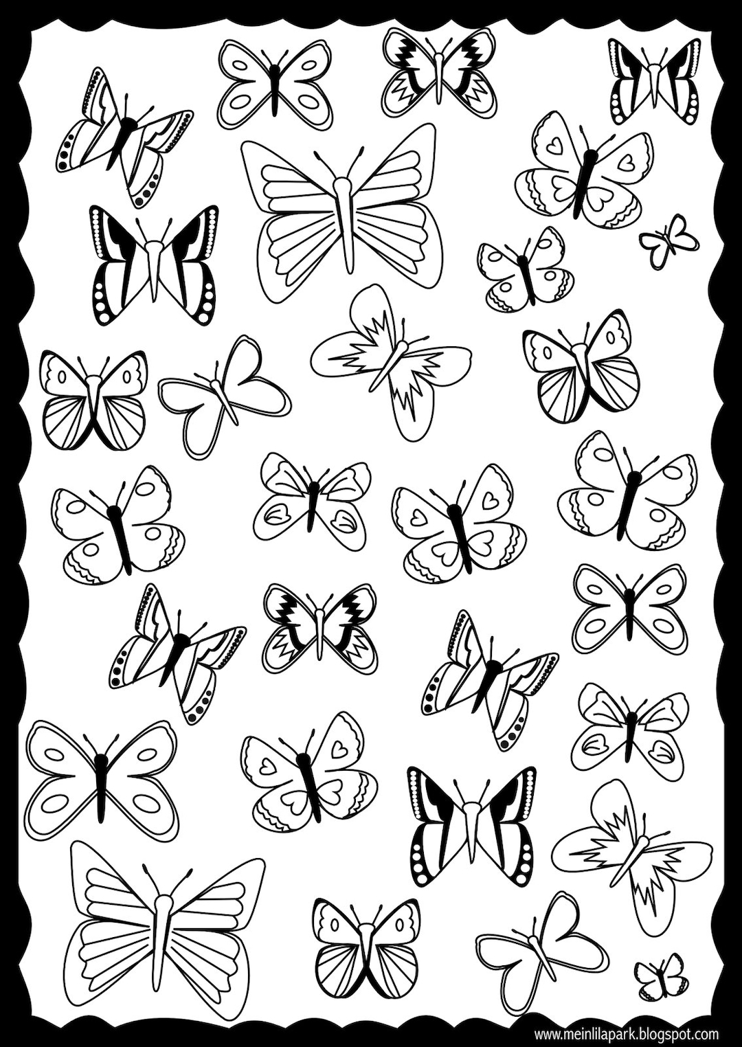 Butterfly coloring pages