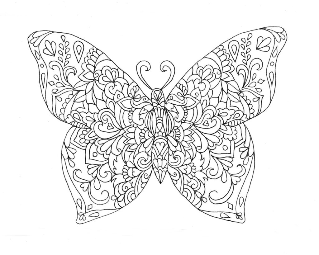 Printable butterfly outline templates