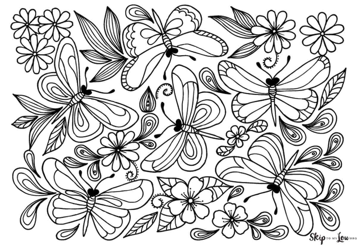 Beautiful butterfly coloring pages to download and print skip to my lou