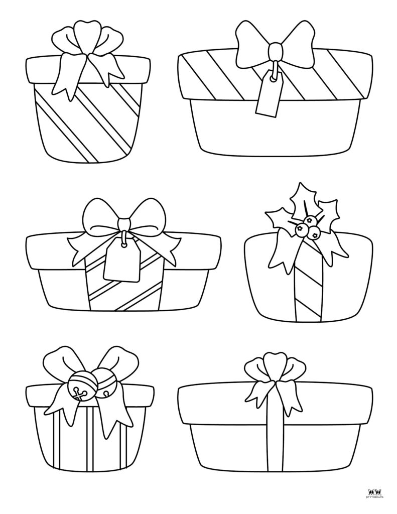 Christmas present coloring pages