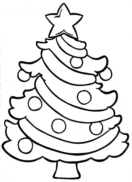 Coloring pages a small christmas tree coloring pages for kids