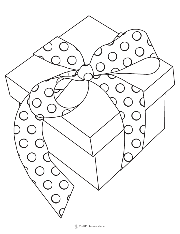Christmas gift coloring pages