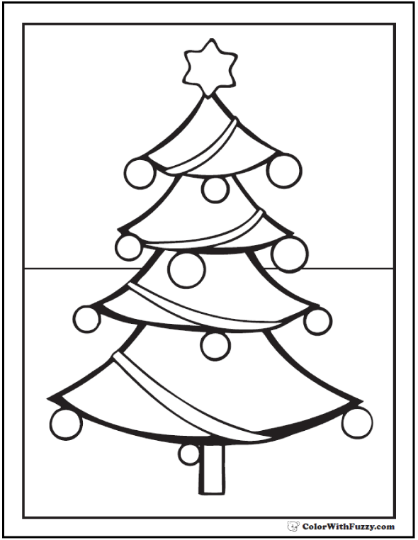 Christmas tree coloring sheets