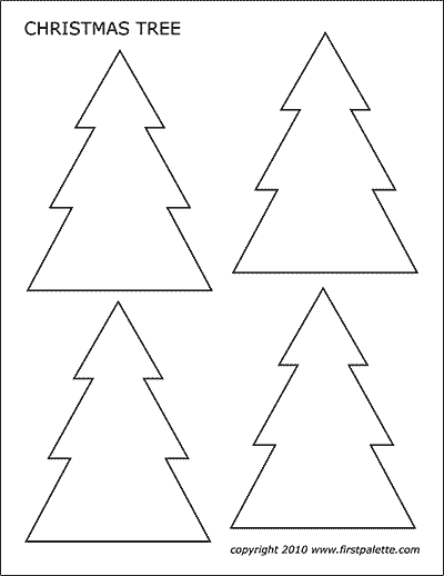 Christmas tree templates free printable templates coloring pages