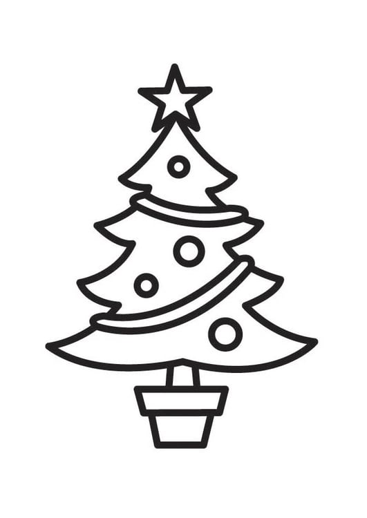 Coloring page christmas tree