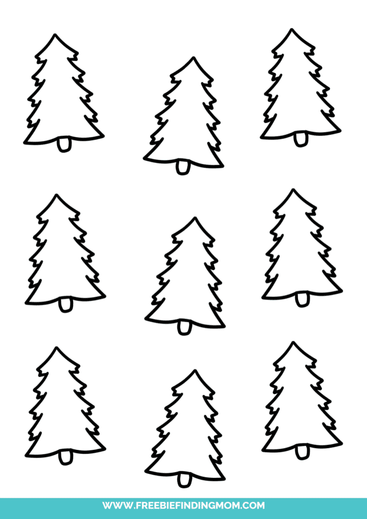 Free christmas tree template printables