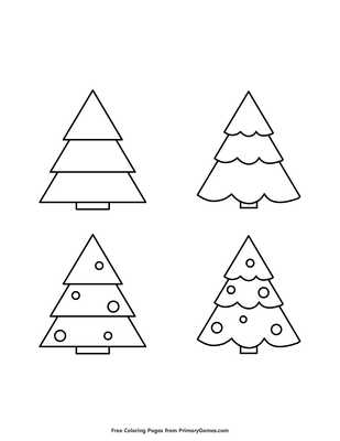 Christmas trees coloring page â free printable pdf from