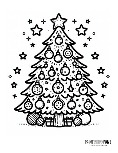 Christmas tree coloring pages clipart the ultimate free printable collection at