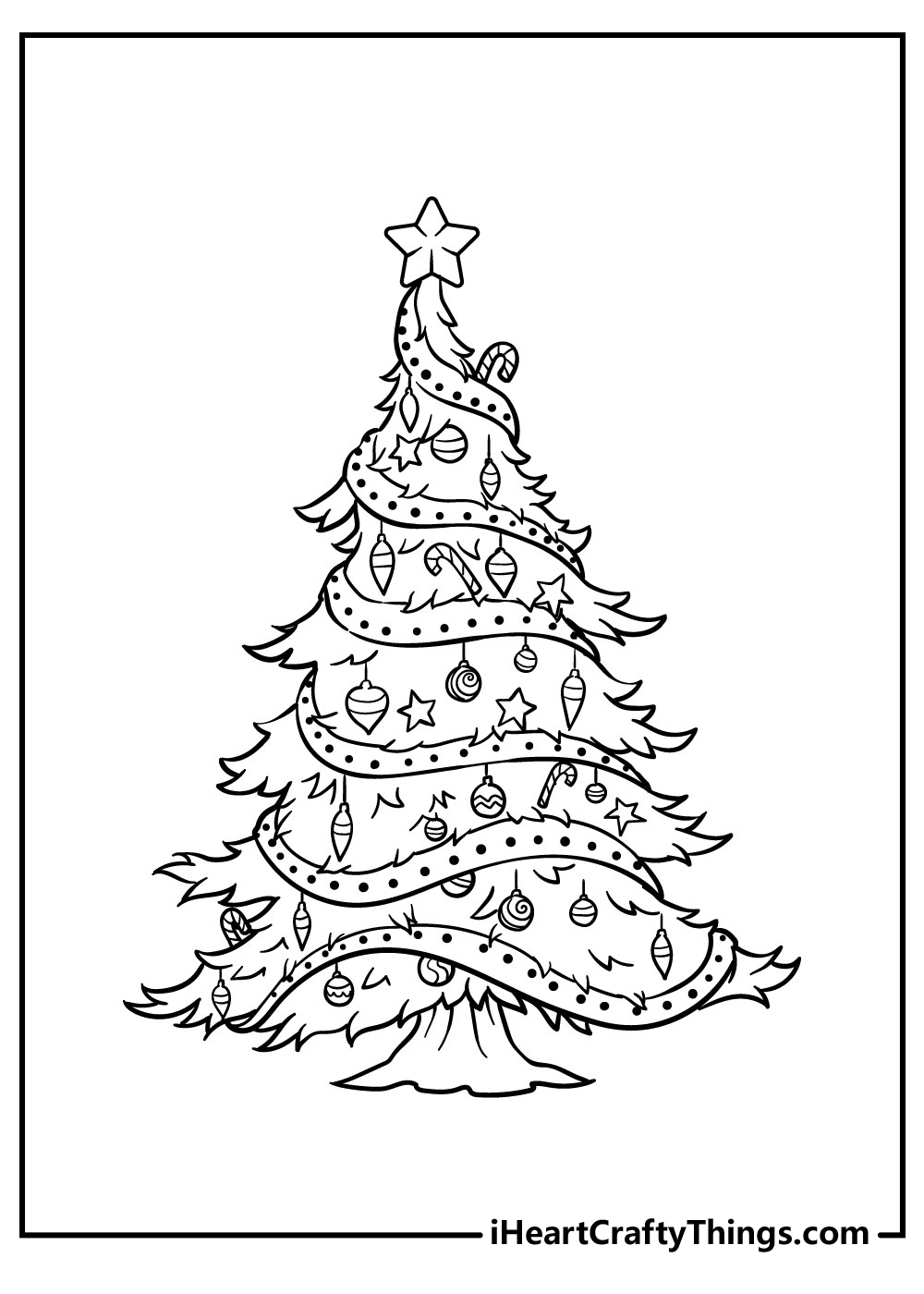 Christmas tree coloring pages free printables