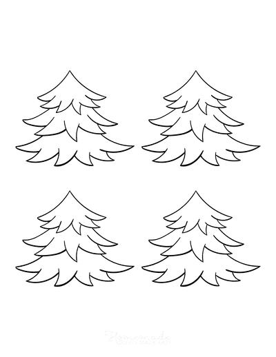 Christmas tree templates free printable outlines patterns in all shapes sizes