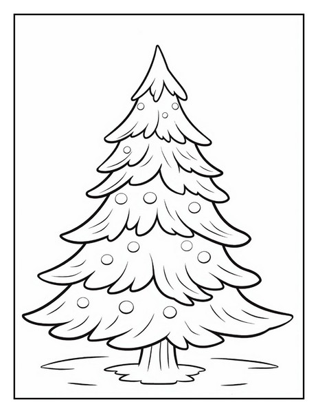 Christmas tree coloring pages