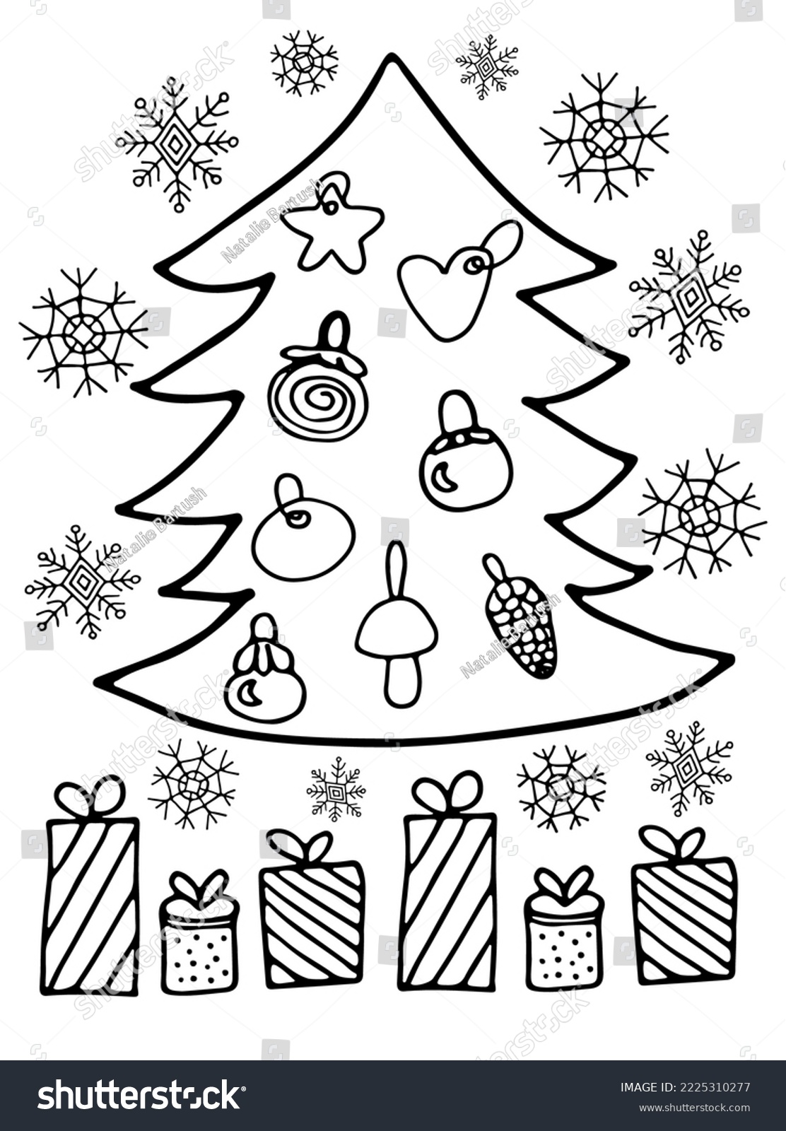 Christmas coloring page small children christmas stock vector royalty free