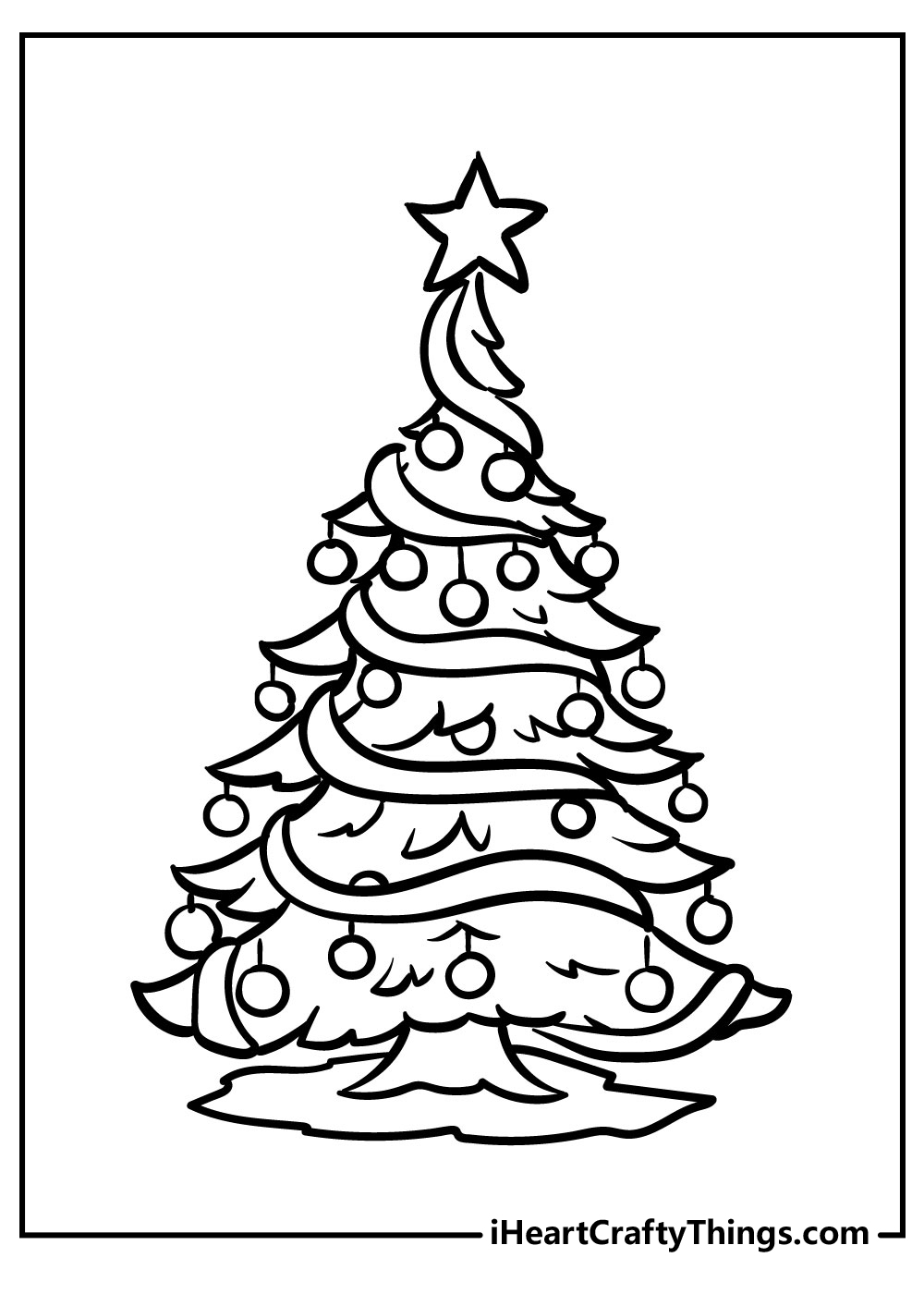 Christmas tree coloring pages free printables