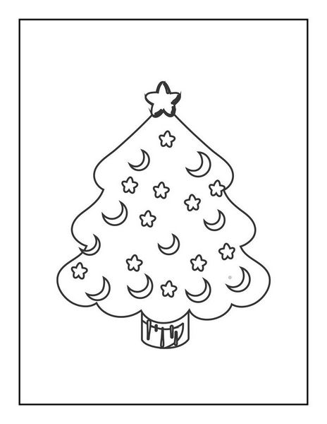 Christmas tree coloring pages