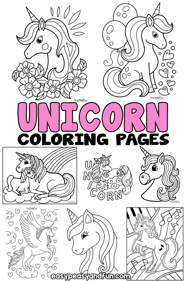 Unicorn coloring pages