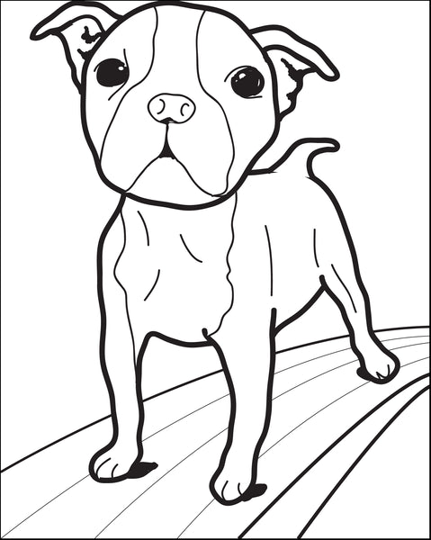 Printable small dog coloring page for kids â