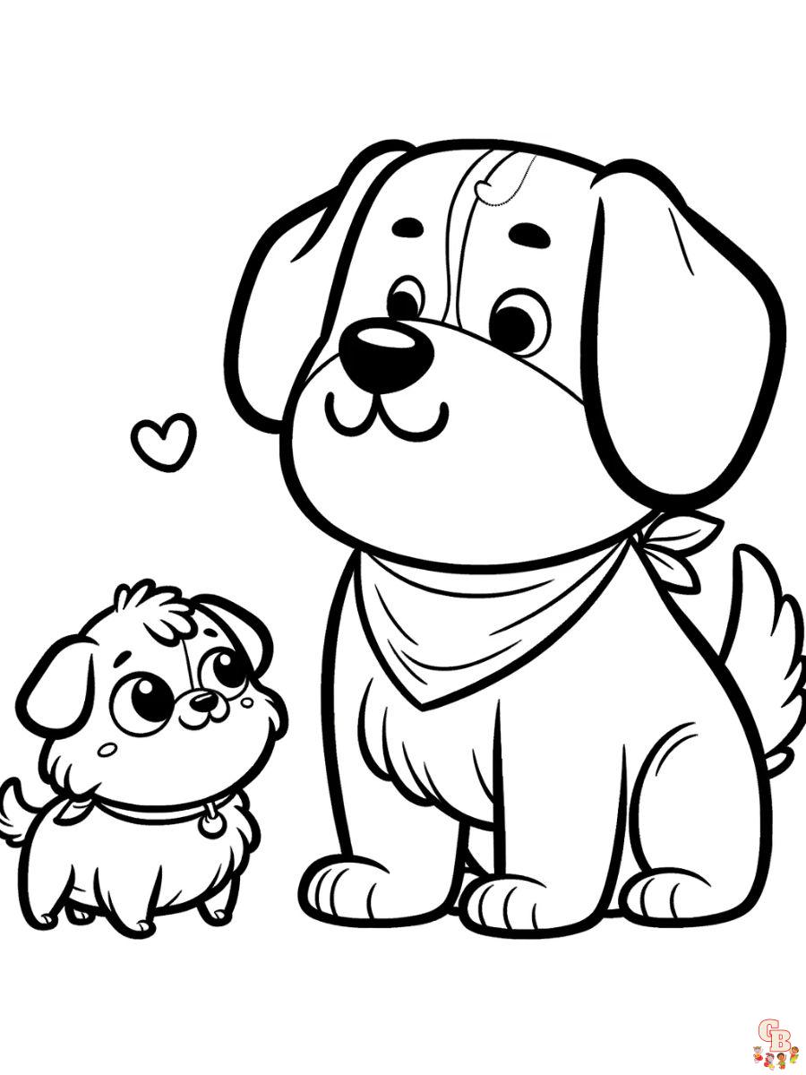 Dogs coloring pages to print