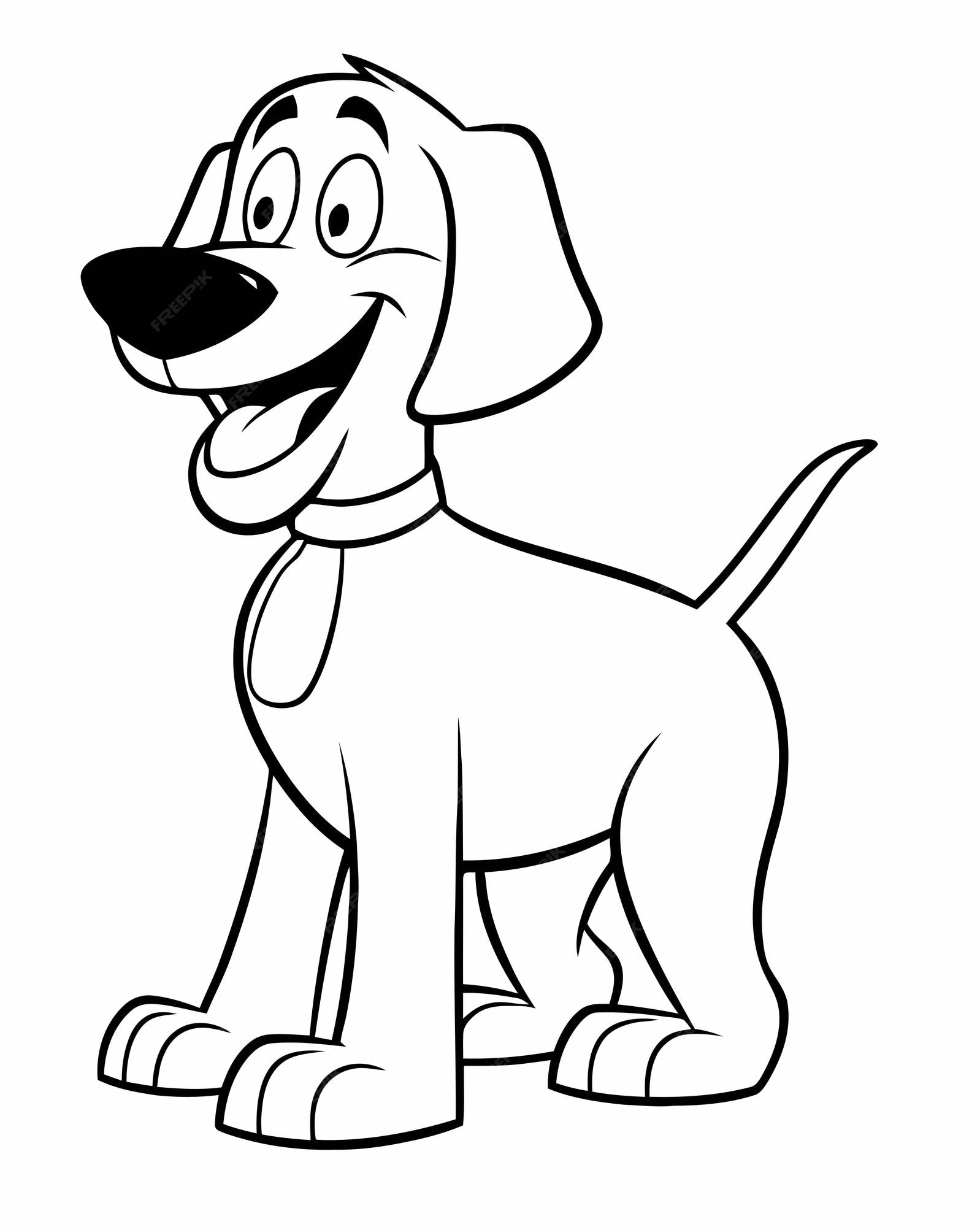 Premium vector dog coloring pages for kids print them online for free