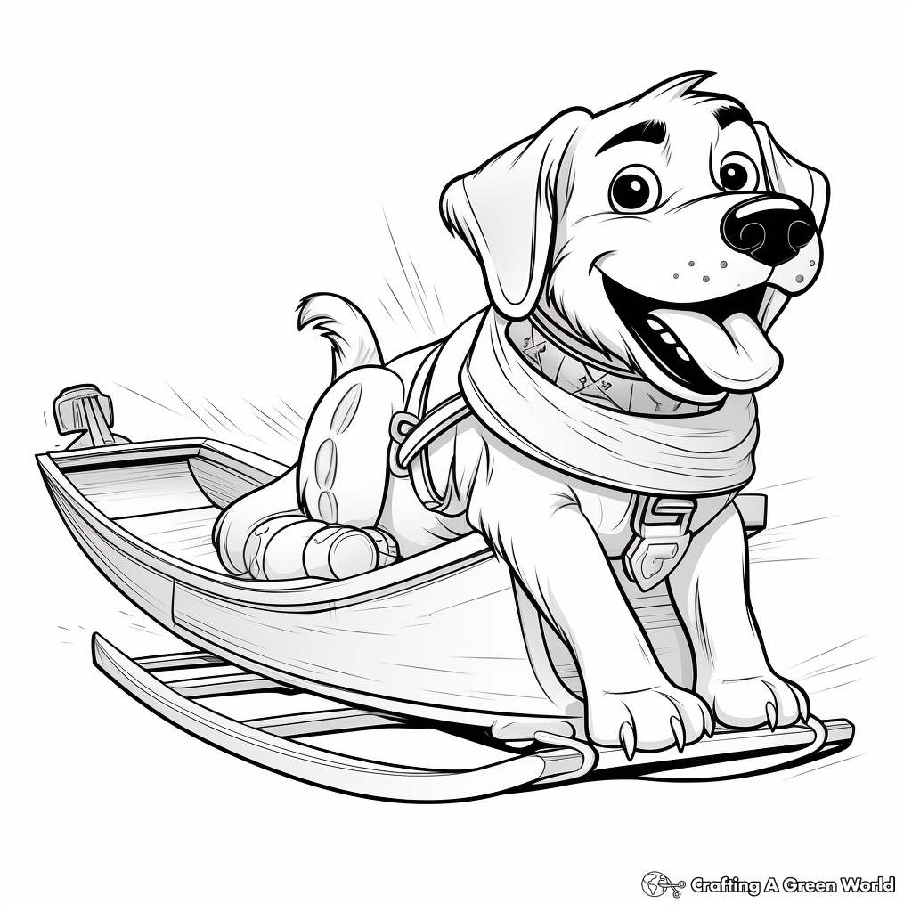 Christmas dog coloring pages