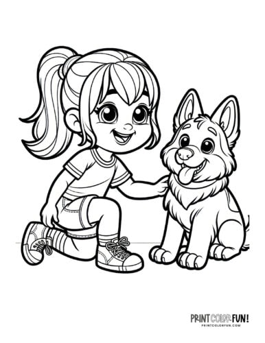 Dog coloring pages clipart pawsome activities for your little artist at