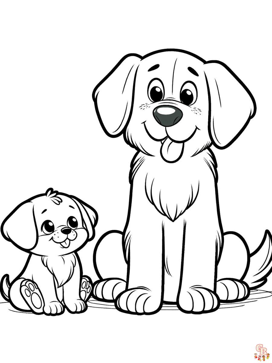 Dogs coloring pages to print