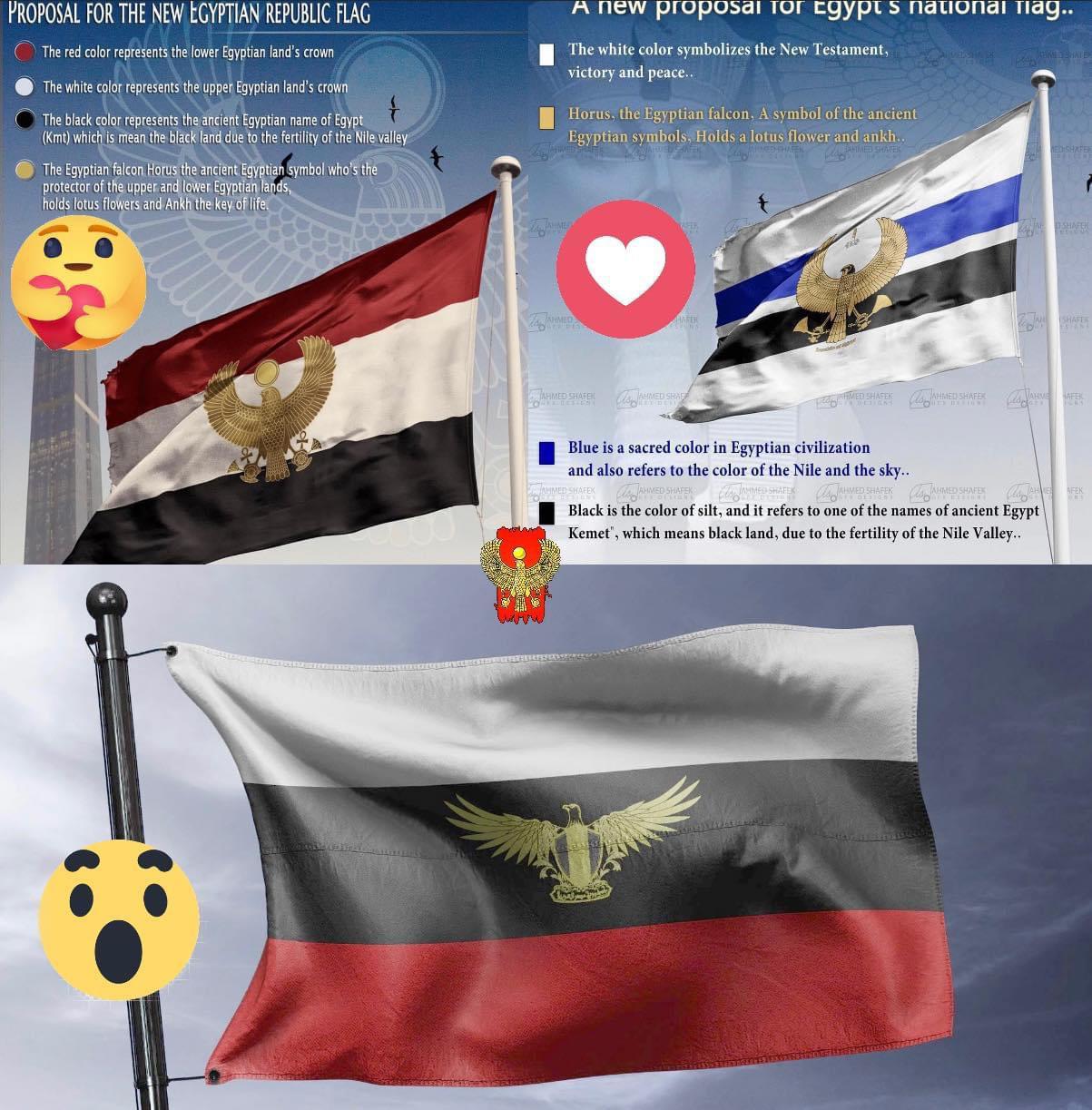 Concept for new egypt flag by the government details are in the image rvexillology