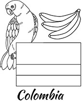 Country egypt flag coloring page