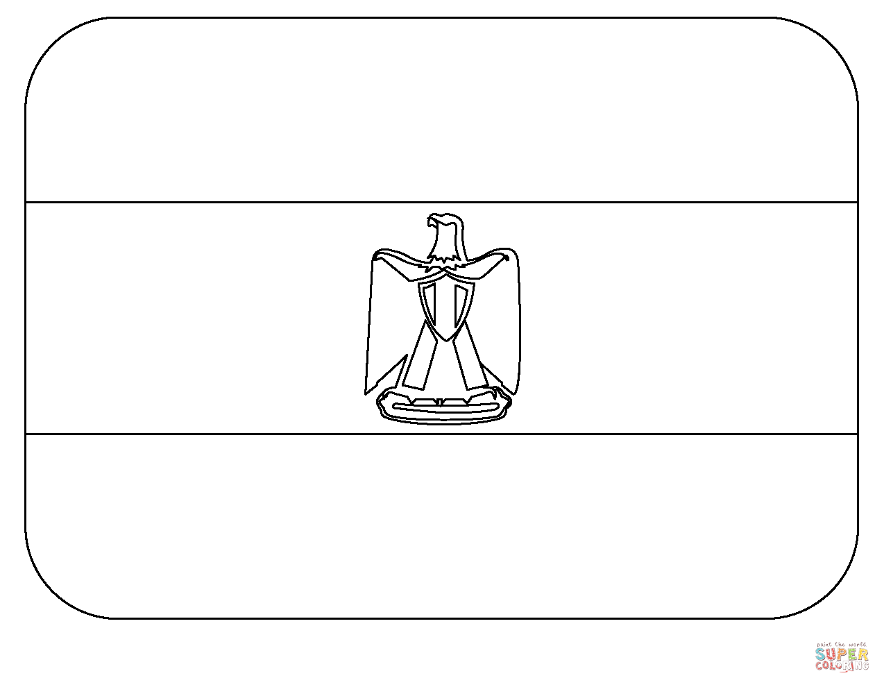 Flag of egypt emoji coloring page free printable coloring pages