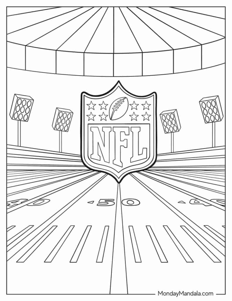 Football coloring pages free pdf printables