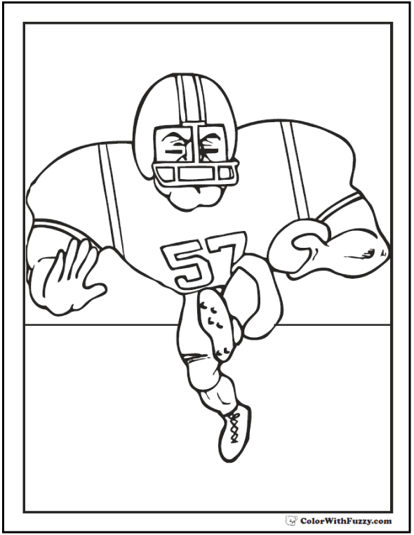 Football coloring pages â quarterbacks receivers running