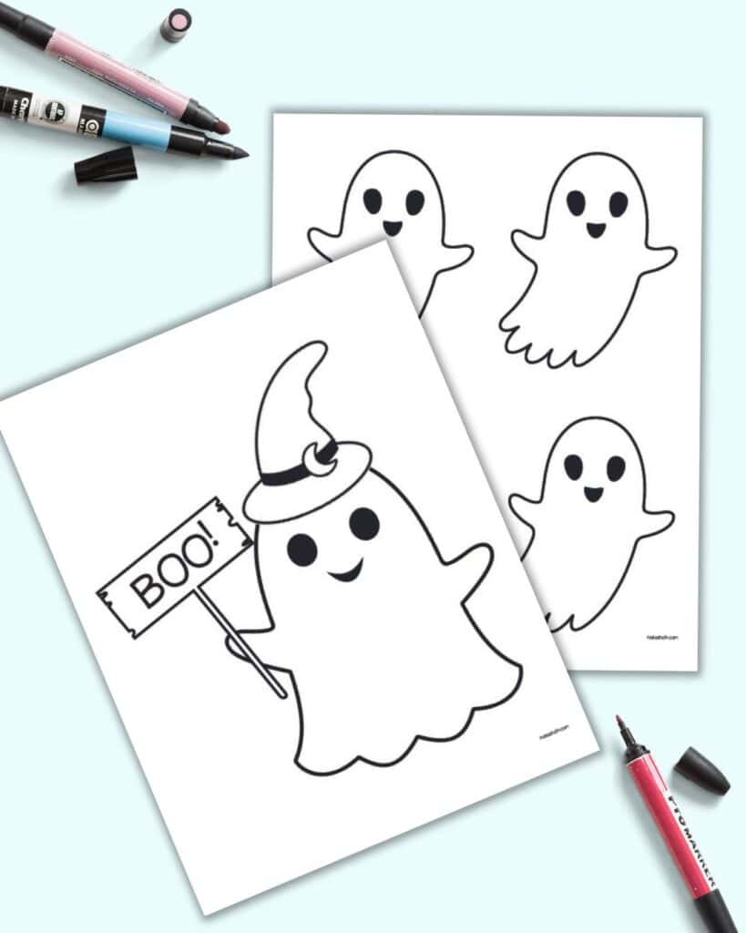 Free halloween ghost printable templates