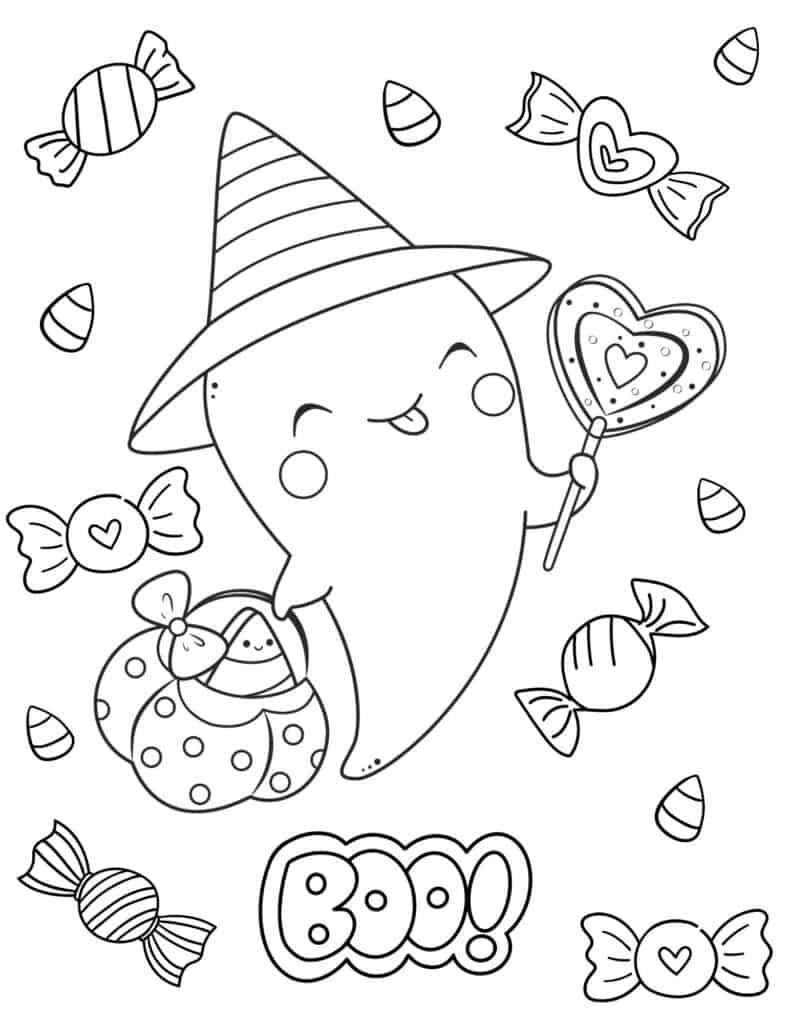 Free halloween coloring pages for kids and adults