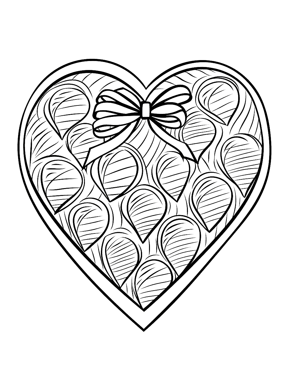 Heart coloring pages free printable sheets