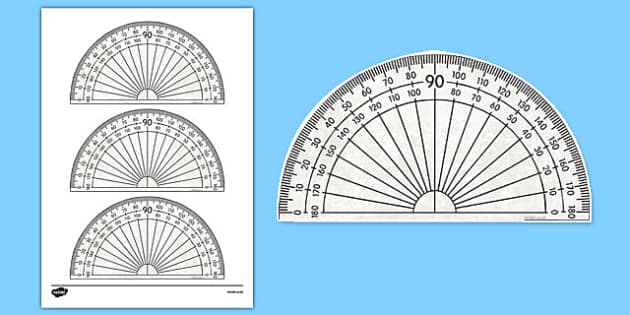 Printable protractor template degree protractor