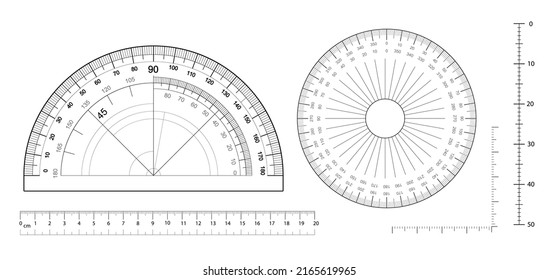 Protractor ruler isolated on white background stock vector royalty free