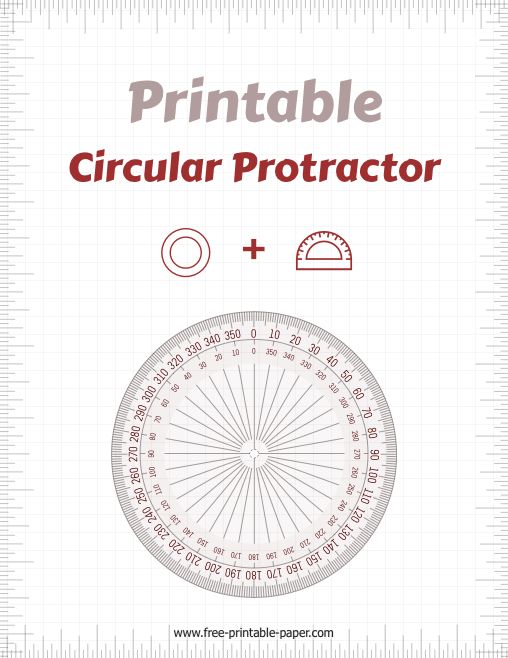 Printable circular protractor degree protractor printables printable paper