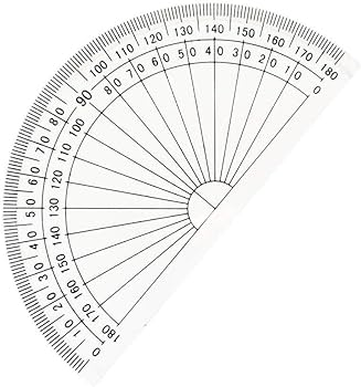 Lelines plastic protractor degree student math protractors inches long clear office products