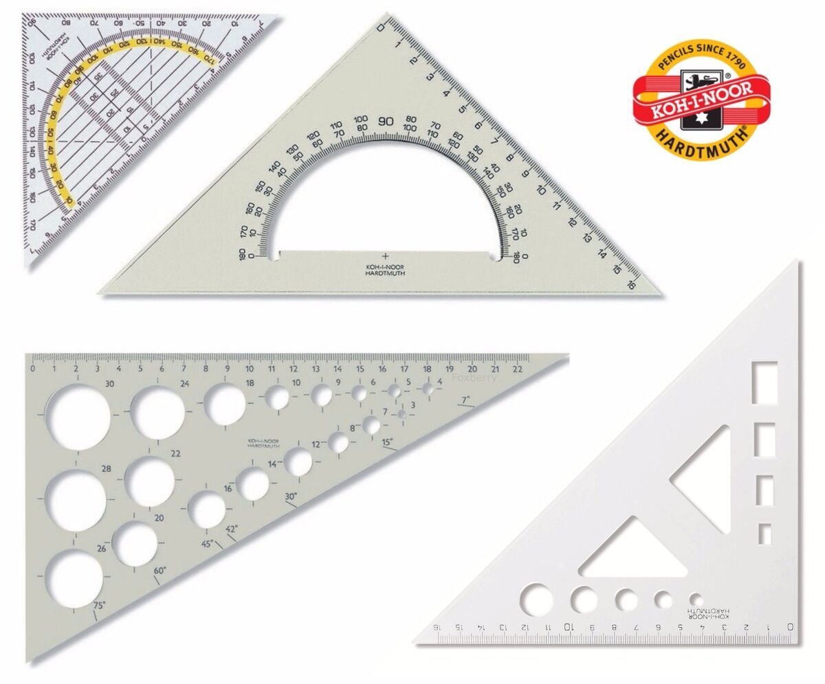 Set square template protractor koh