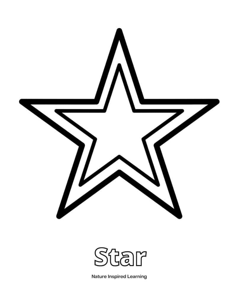 Printable star coloring pages for kids