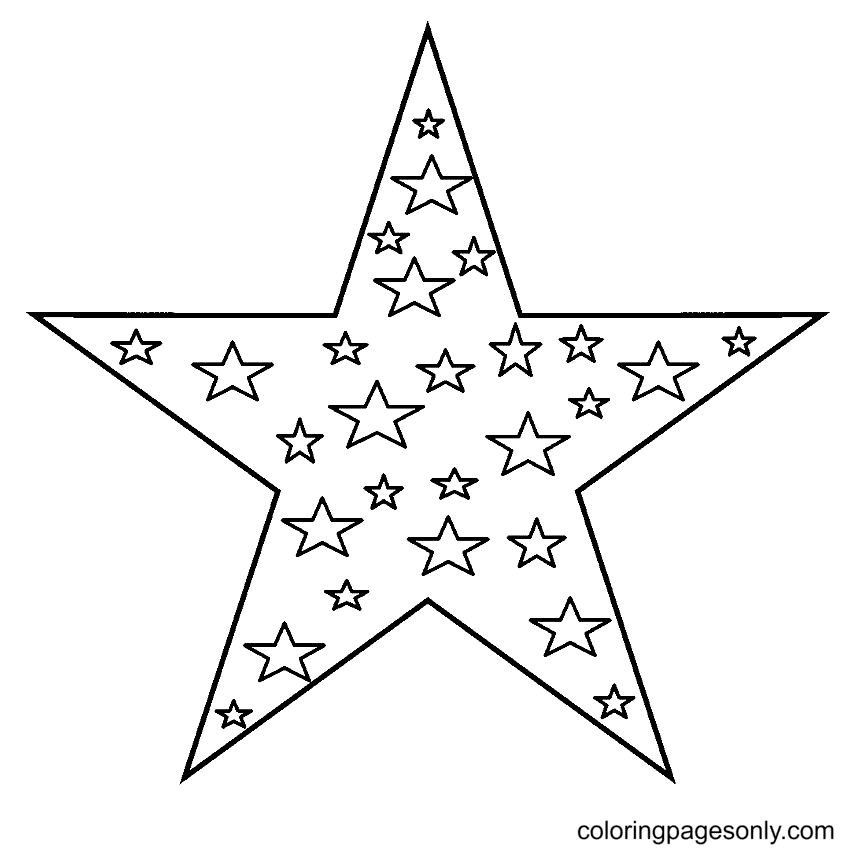 Star coloring pages printable for free download